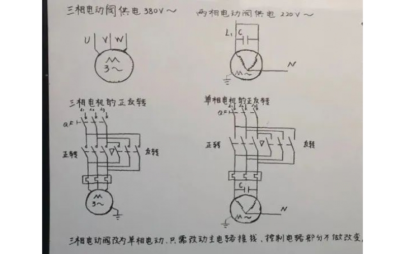三相电动MK体育（中国）改两相电动MK体育（中国）接线方法知识